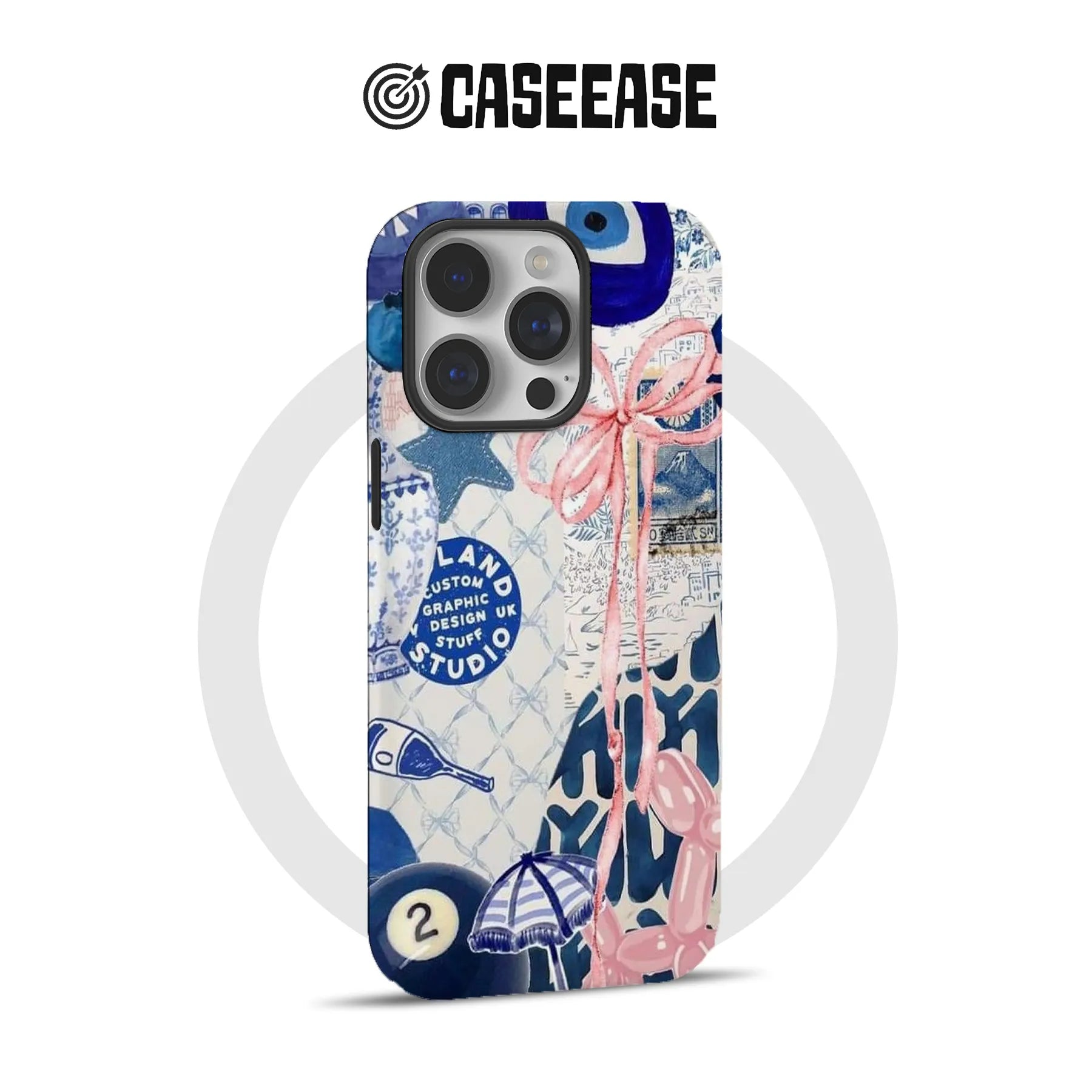 Artistic Blue and Pink Phone Case