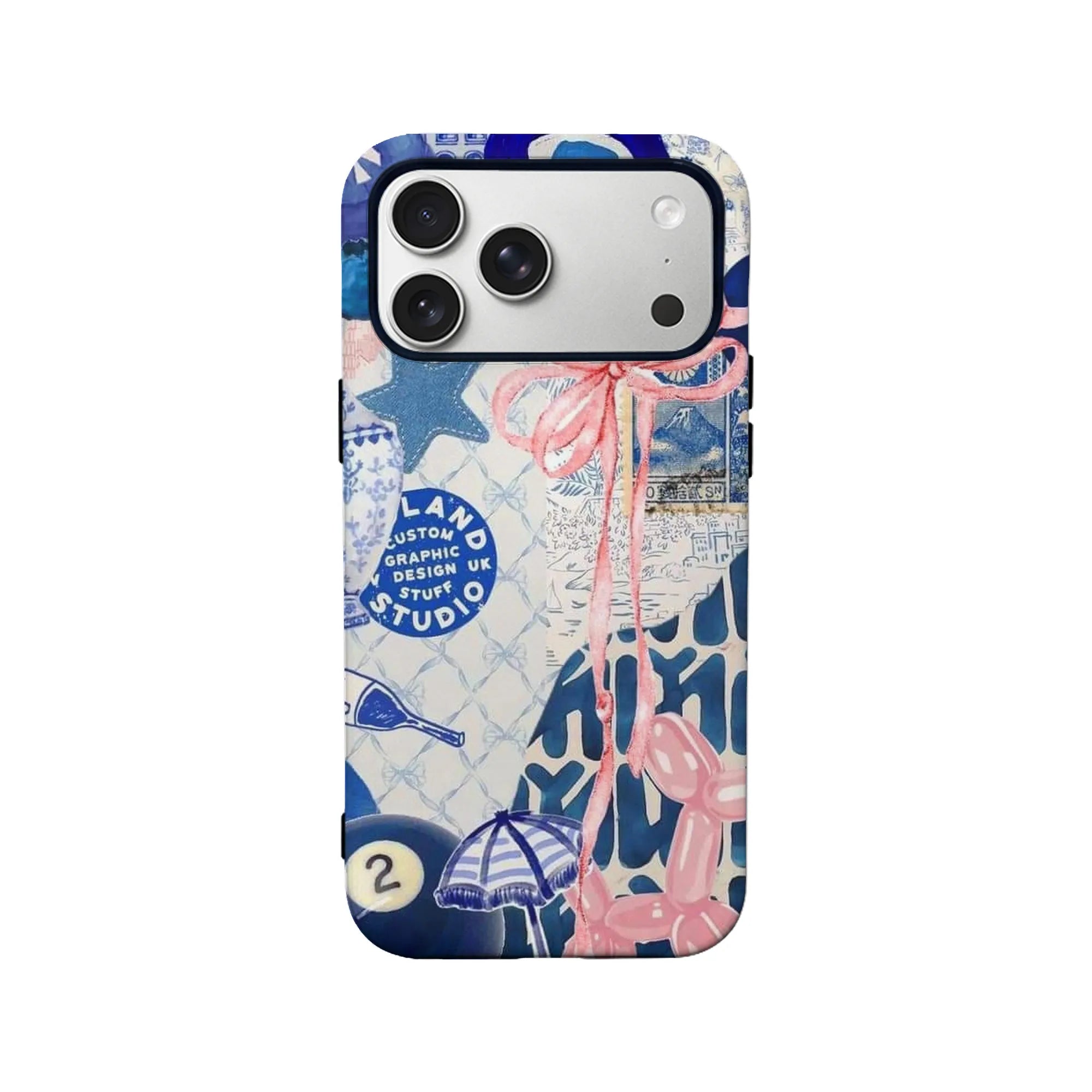 Artistic Blue and Pink Phone Case