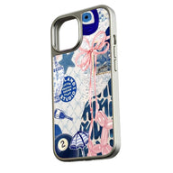 Holographic Chrome Phone Case - Vintage Collage Design