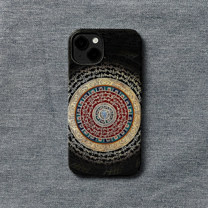 Mandala Galaxy Phone Case – Elegant Tibetan-Inspired Design