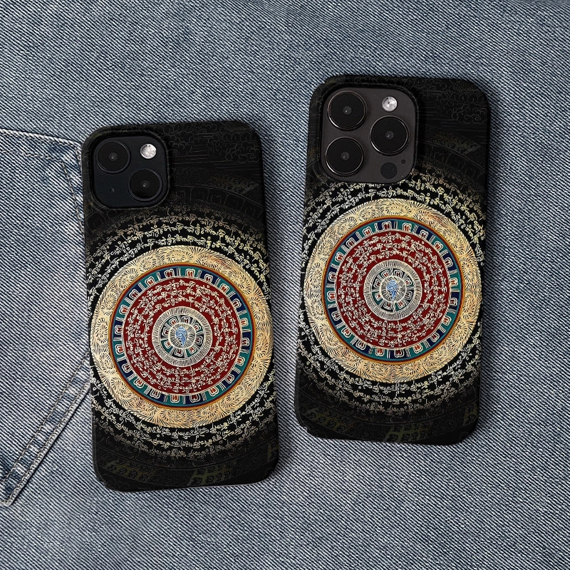 Mandala Galaxy Phone Case – Elegant Tibetan-Inspired Design