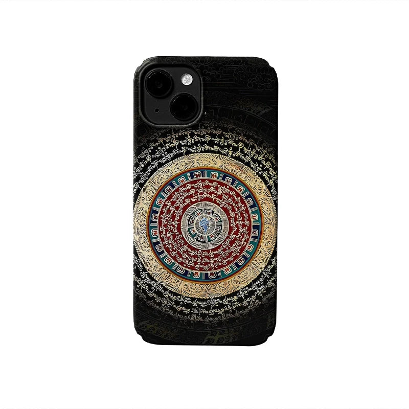 Mandala Galaxy Phone Case – Elegant Tibetan-Inspired Design