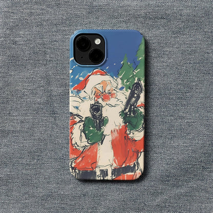 Santa's Festive Action Holiday Phone Case