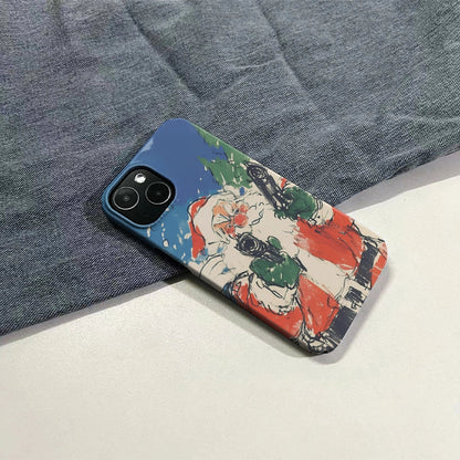 Santa's Festive Action Holiday Phone Case