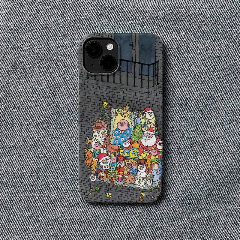Festive Christmas Scene Phone Case