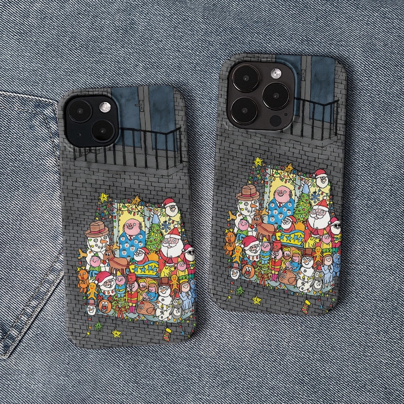 Festive Christmas Scene Phone Case