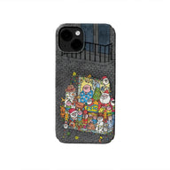 Funda para teléfono con escena navideña festiva 