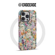 Funda para teléfono con estampado floral de esqueleto