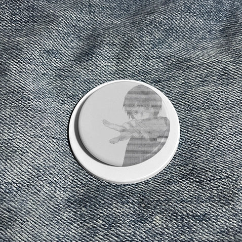 Text Art Anime Phone Grip & Stand - Grayscale Character Holder