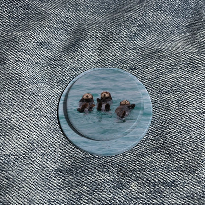 Adorable Sea Otters Floating Phone Grip & Stand - Cute Animal PopSocket Style