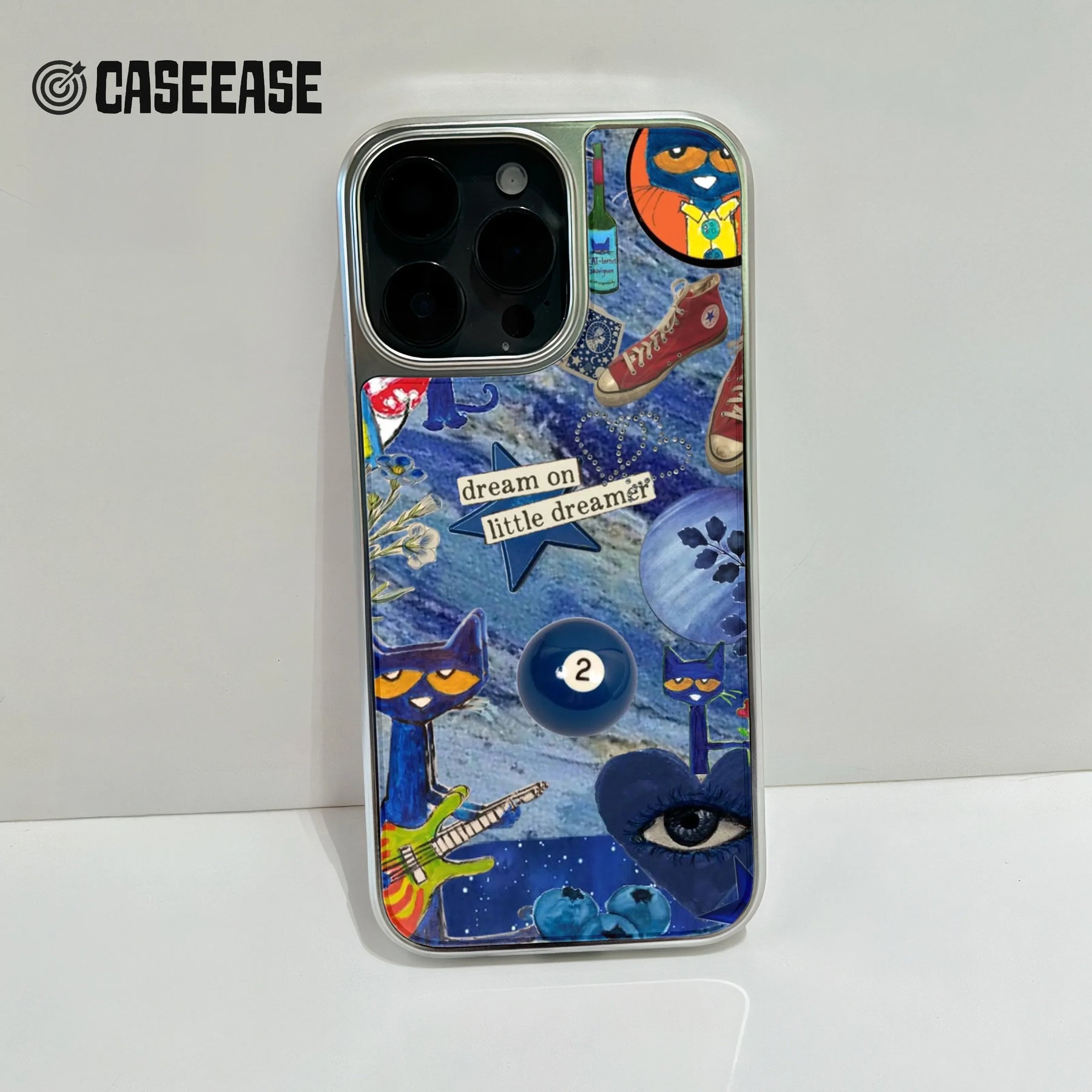Funda holográfica cromada Dreamer para teléfono: diseño artístico de colores vivos