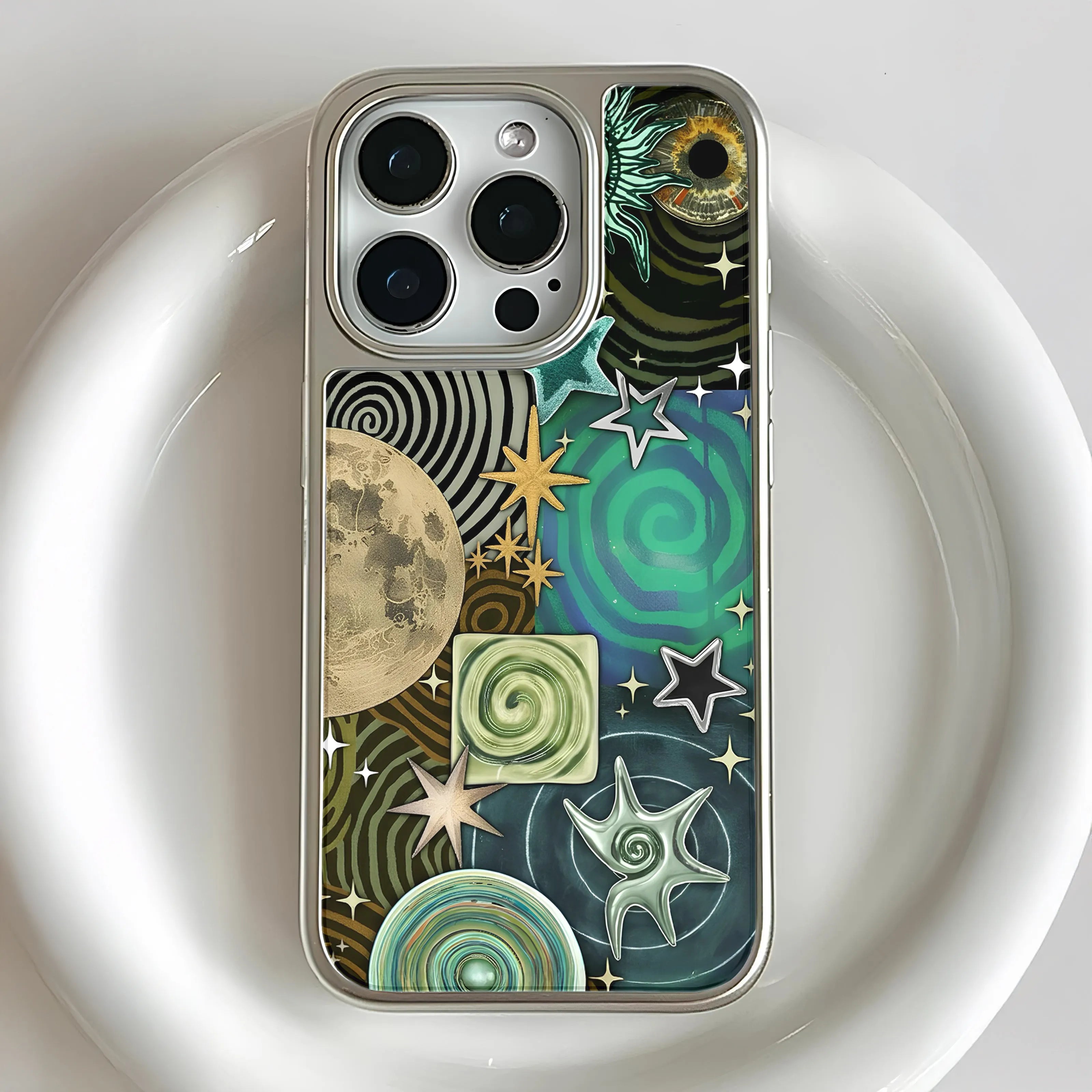 Holographic Chrome Galaxy Phone Case - Cosmic Design & Metallic Finish