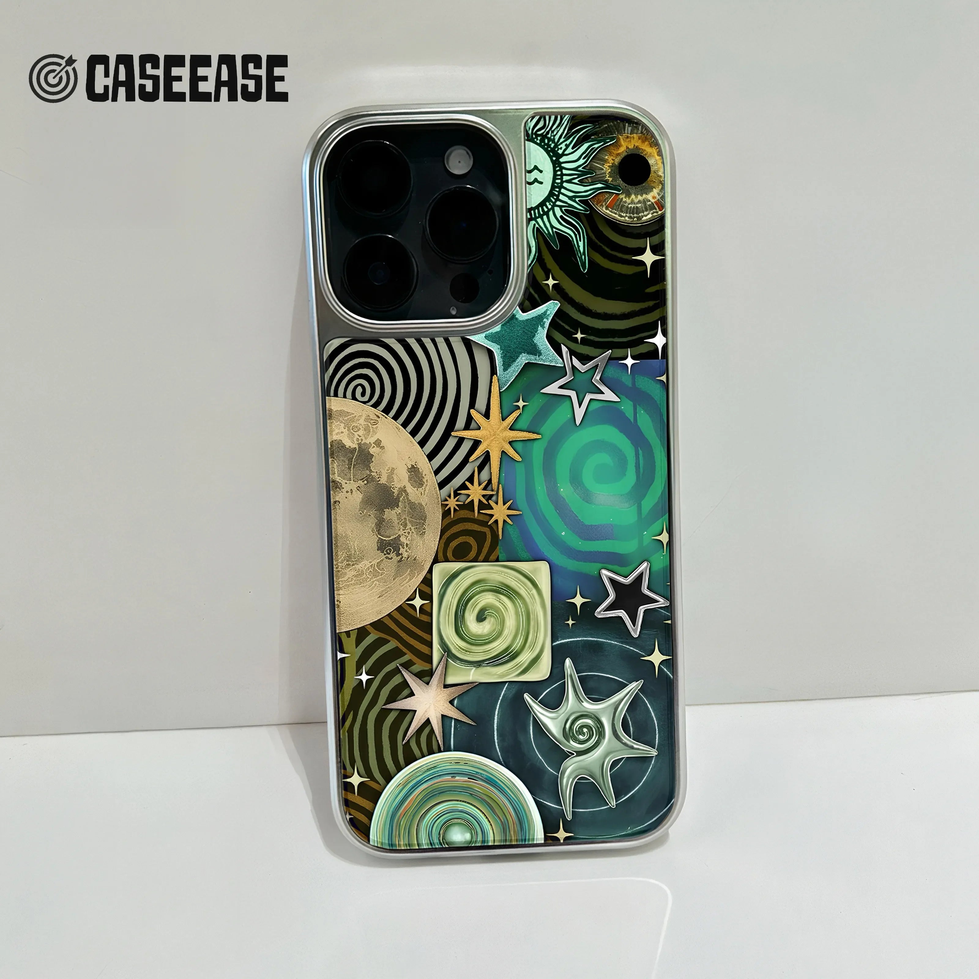 Holographic Chrome Galaxy Phone Case - Cosmic Design & Metallic Finish