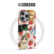 Cute Cat and Strawberry Phone Case