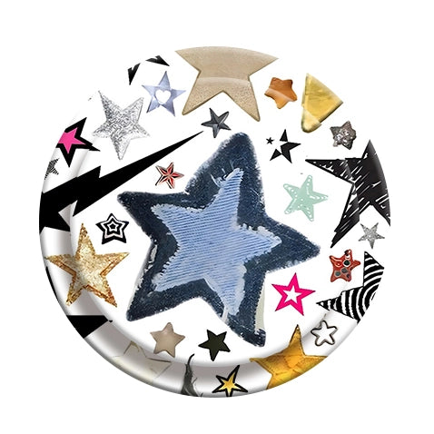 Eclectic Star Mix Phone Grip & Stand - Denim, Glitter, & Patterned Stars Holder