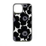 Funda holográfica cromada para iPhone 14 Pro - Diseño floral prismático