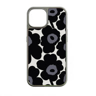 Funda holográfica cromada para iPhone 14 Pro - Diseño floral prismático