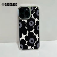 Funda holográfica cromada para iPhone 14 Pro - Diseño floral prismático