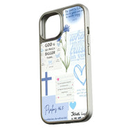 Funda holográfica cromada para teléfono - Diseño inspirador de fe