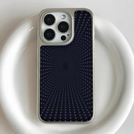 iPhone 15 Pro용 홀로그램 크롬 폰 케이스 - 별이 빛나는 밤 디자인