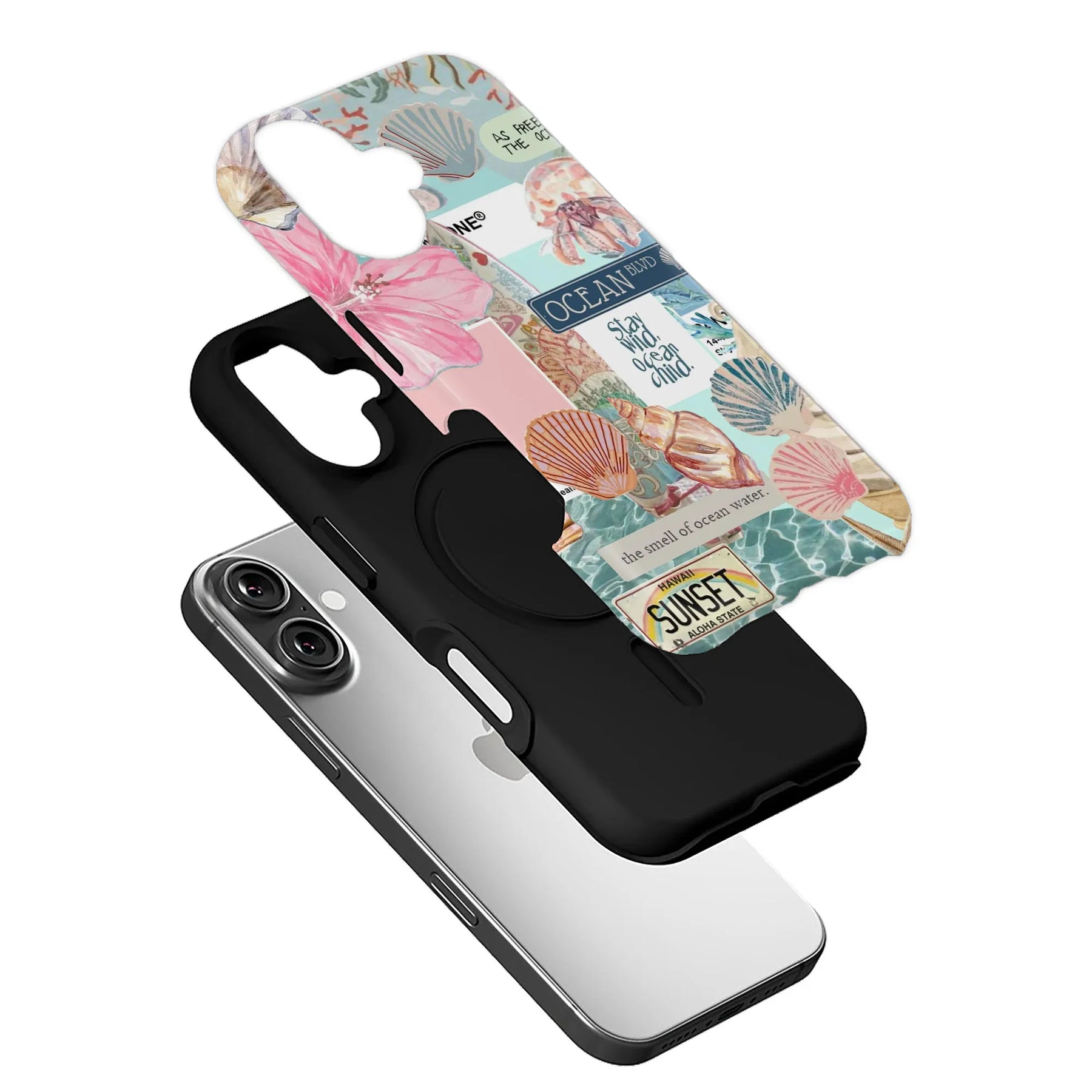 Ocean Vibes Shells and Corals Phone Case