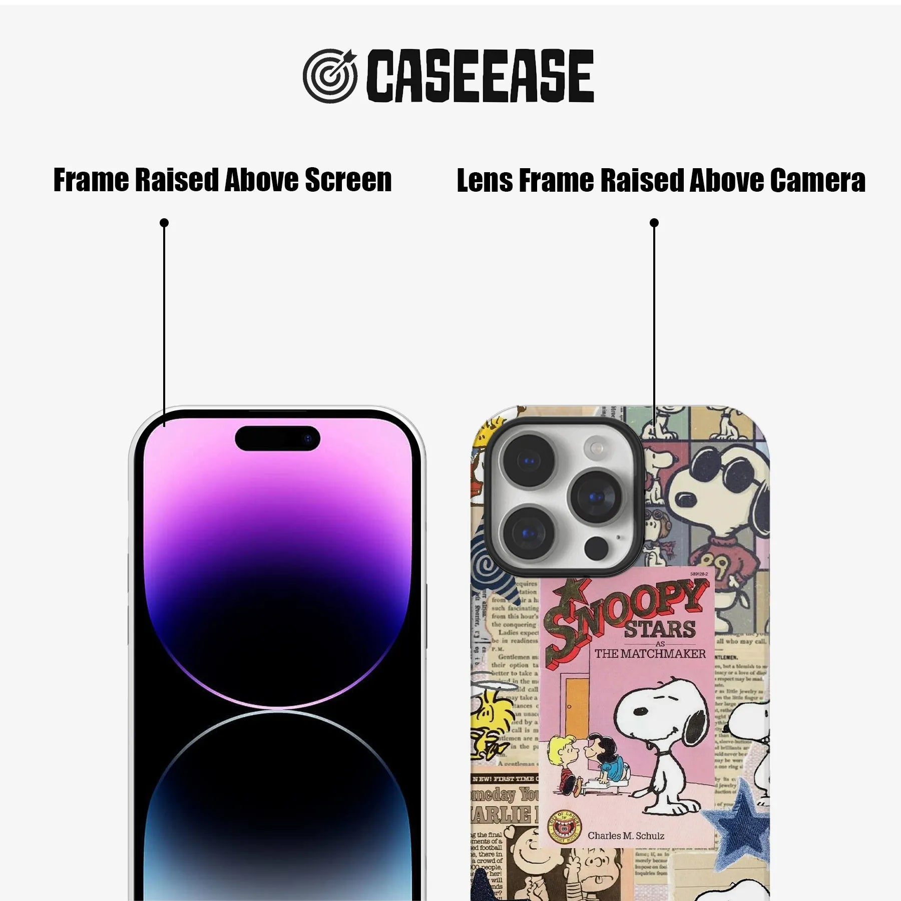 Snoopy Matchmaker Phone Case - Fun & Colorful Design