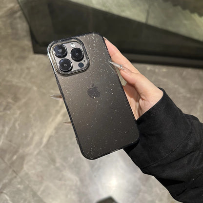 Funda de lujo con purpurina para iPhone | Protectora transparente con diamantes brillantes y protección completa para la lente de la cámara