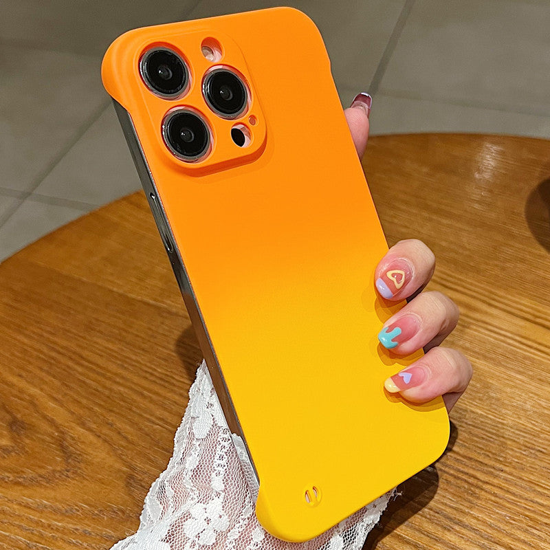 Vibrant Gradient Ombre iPhone Case | Soft Matte Liquid Silicone Cover with Camera Lens Protection, Shockproof Slim Fit