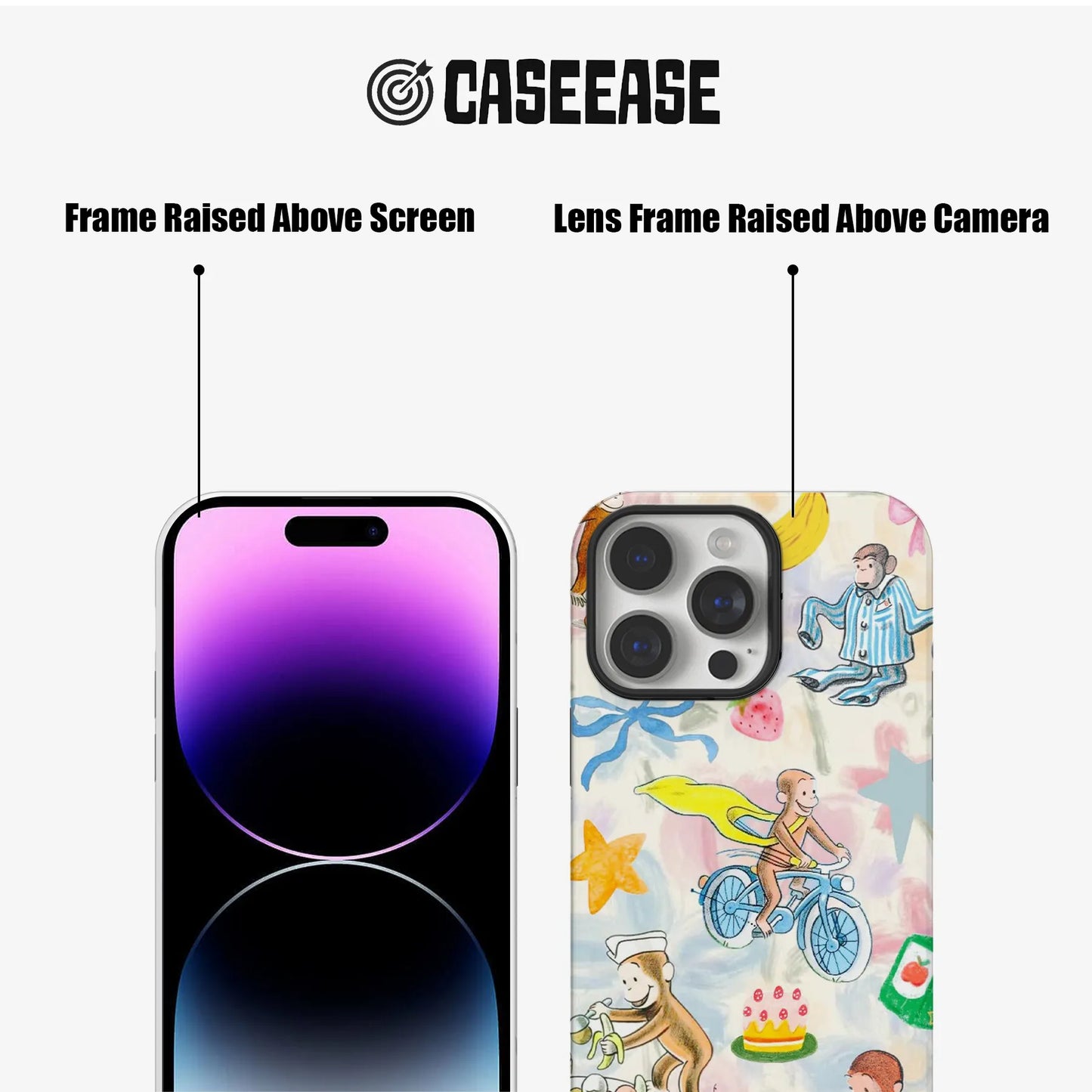 Funda para teléfono divertida de Curious George