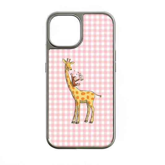 Holographic Chrome Giraffe Phone Case - Playful Design & Durable Protection
