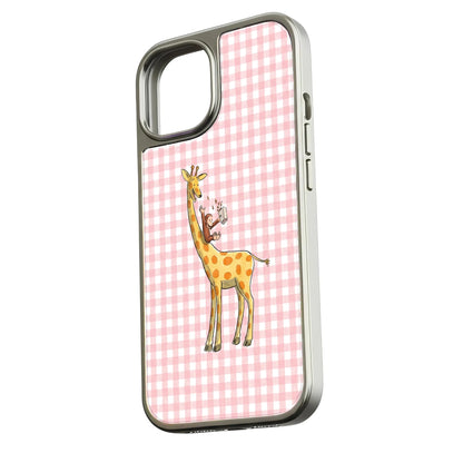 Holographic Chrome Giraffe Phone Case - Playful Design & Durable Protection