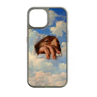 Holographic Chrome Phone Case for iPhone 14 - Cloudy Sky Aesthetic