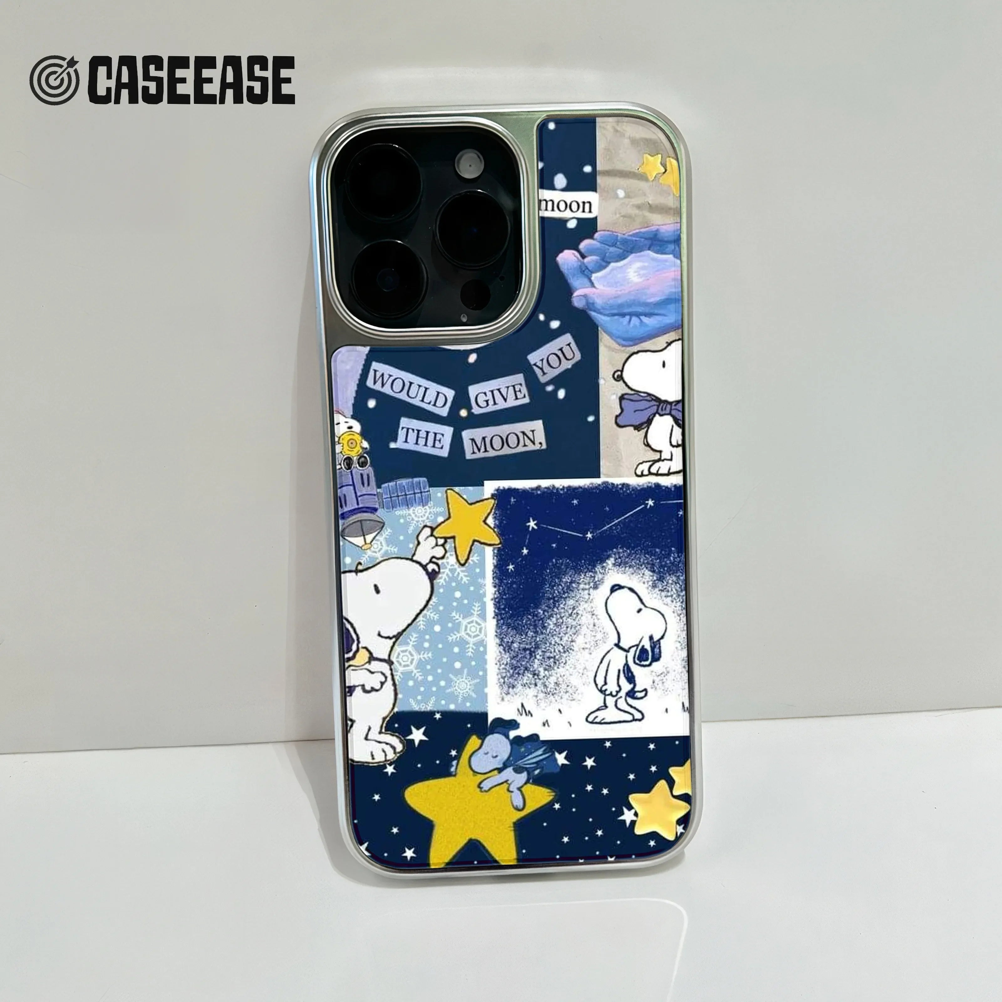 Snoopy Moon and Stars Phone Case - Whimsical Cartoon Design