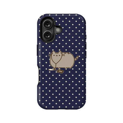 Cute Pusheen Cat Polka Dot Phone Case