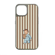 Funda holográfica cromada de George el Curioso: diseño de animal adorable