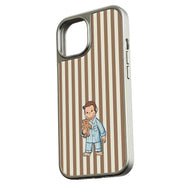 Funda holográfica cromada de George el Curioso: diseño de animal adorable