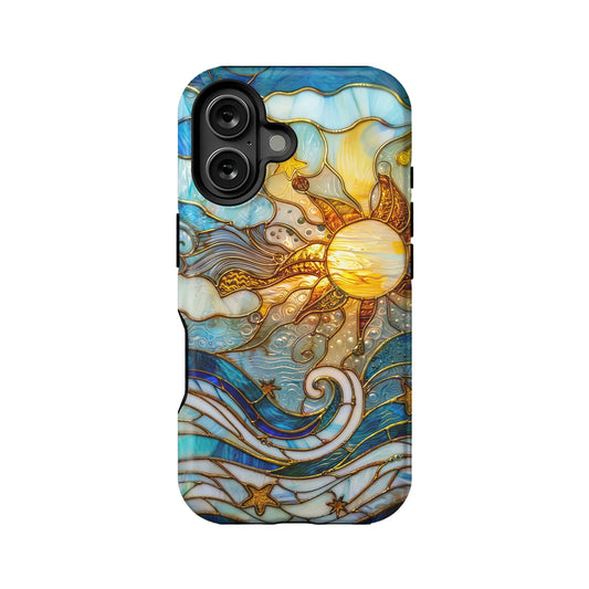 Artistic Sun and Wave Phone Case - Nature Inspired Design Caseease Artistic Sun and Wave Phone Case - Nature Inspired Design Caseease