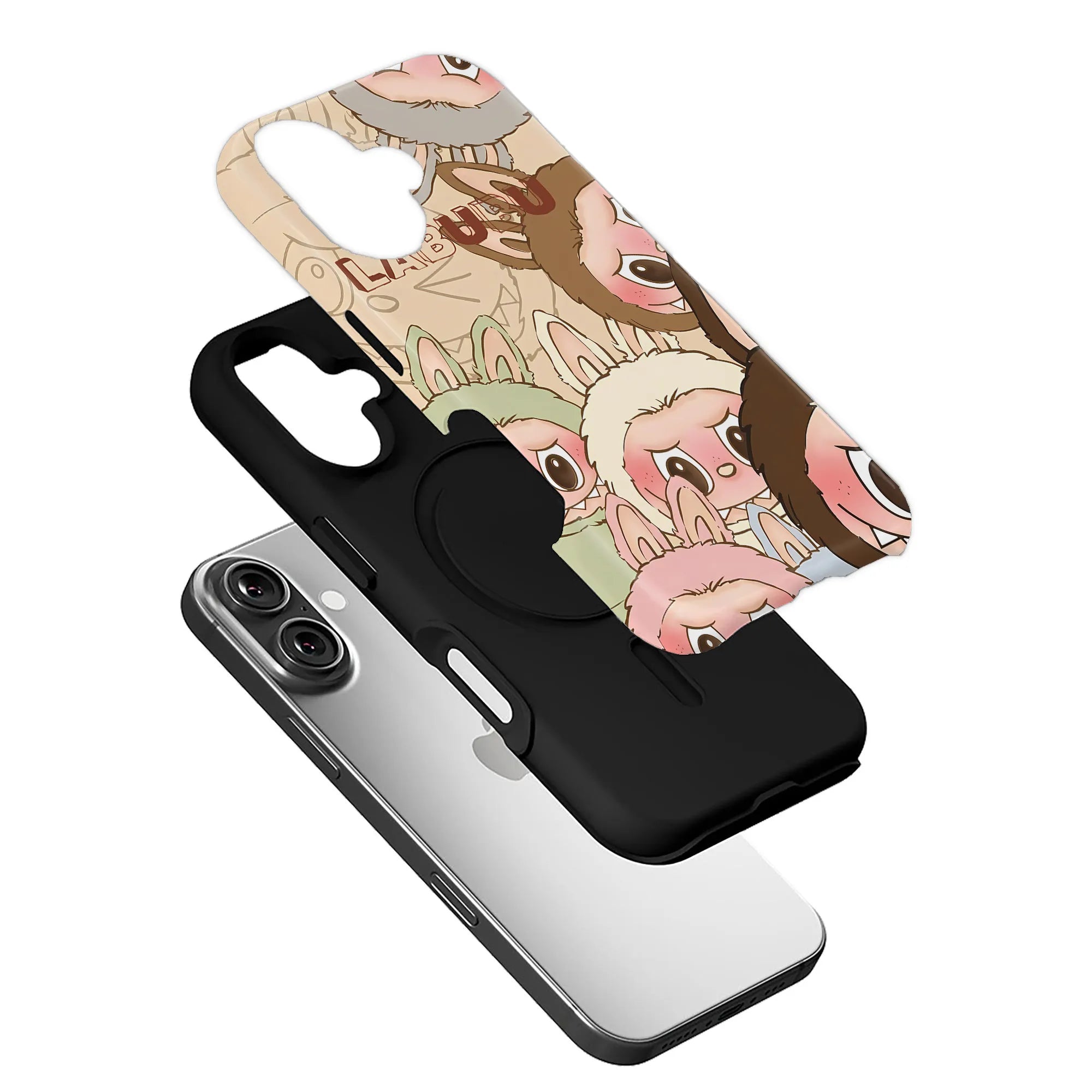 Cute Labubu Faces Phone Case