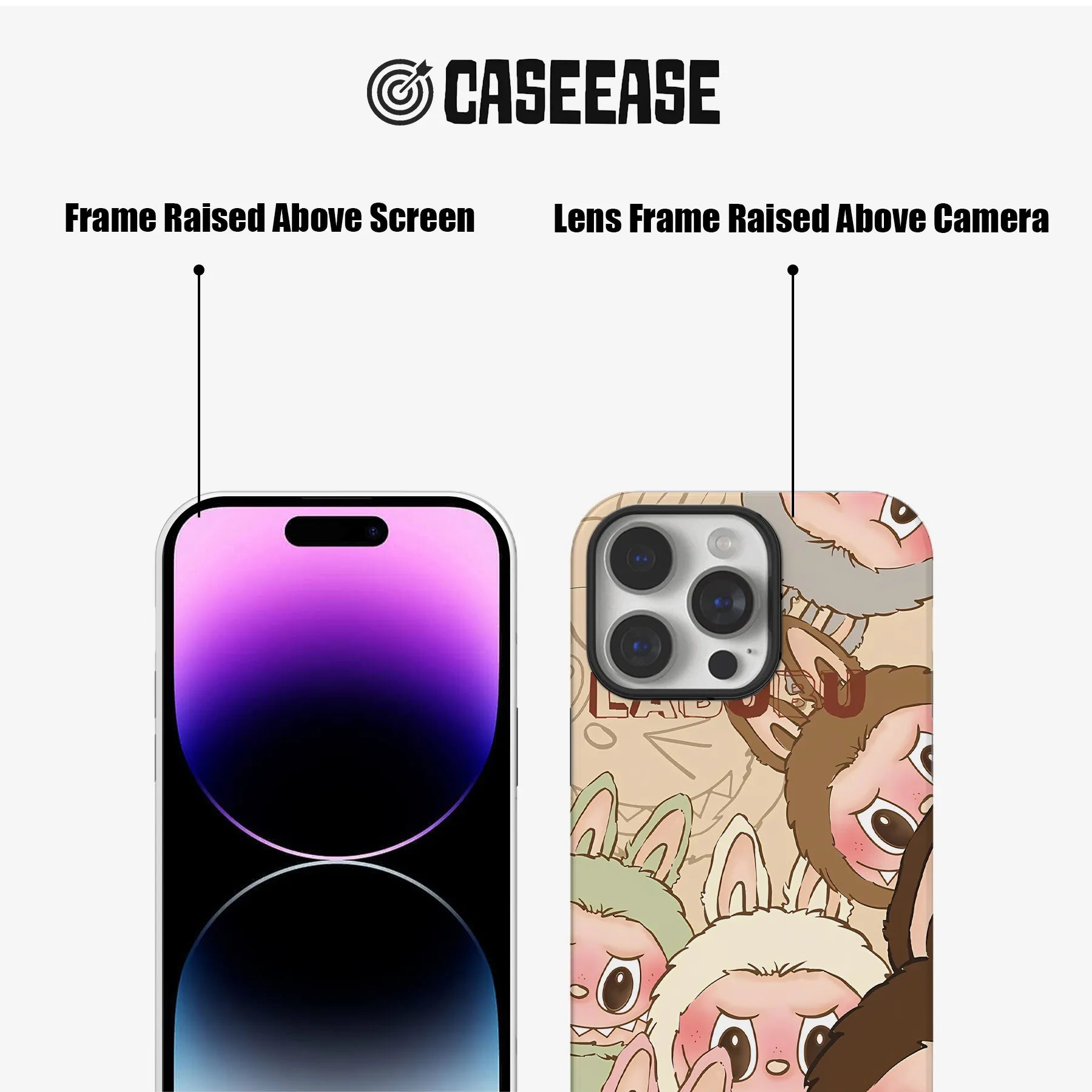 Cute Labubu Faces Phone Case
