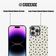 Funda minimalista con diseño floral negro: diseño clásico y elegante.