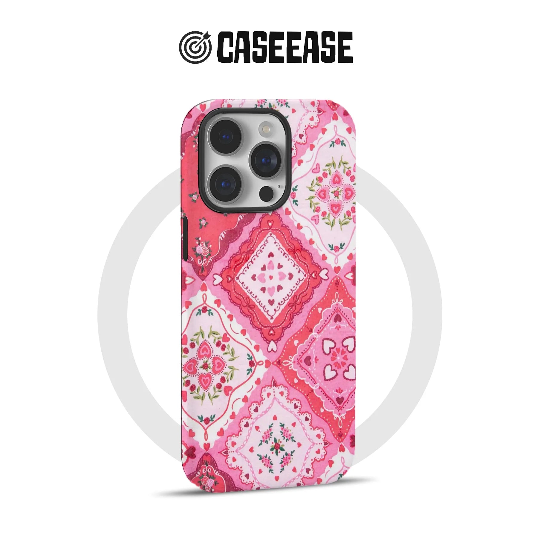 Charming Pink Floral Pattern Phone Case
