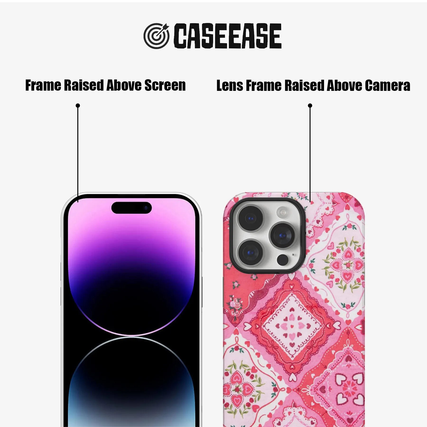 Charming Pink Floral Pattern Phone Case