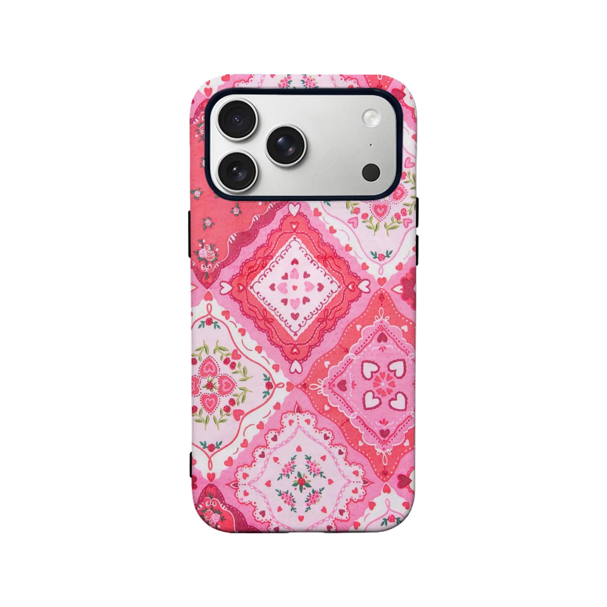 Charming Pink Floral Pattern Phone Case