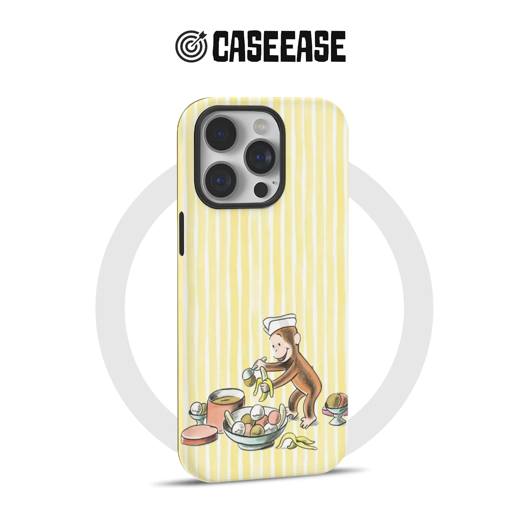 Curious George Chef Phone Case - Cute Monkey Design