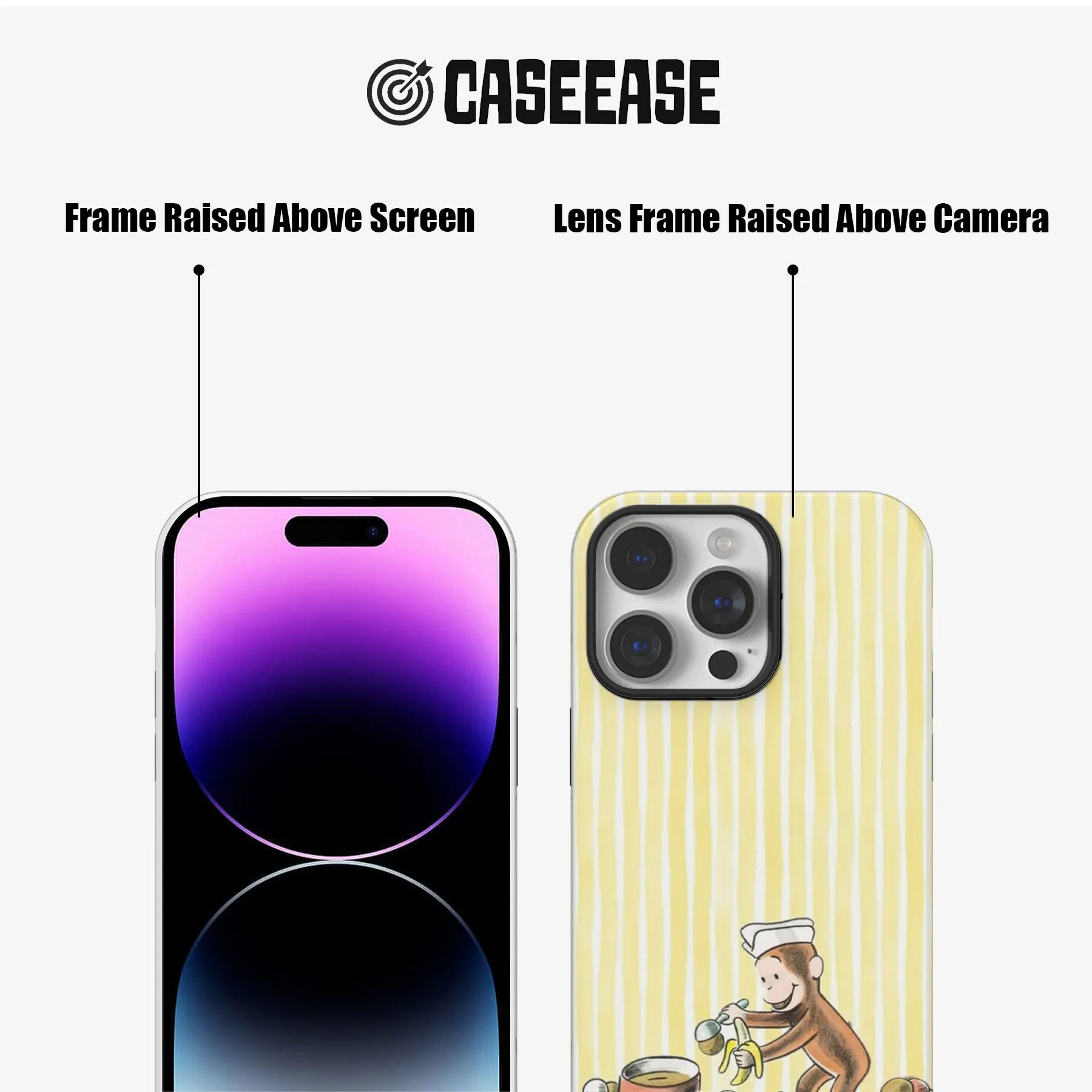 Curious George Chef Phone Case - Cute Monkey Design