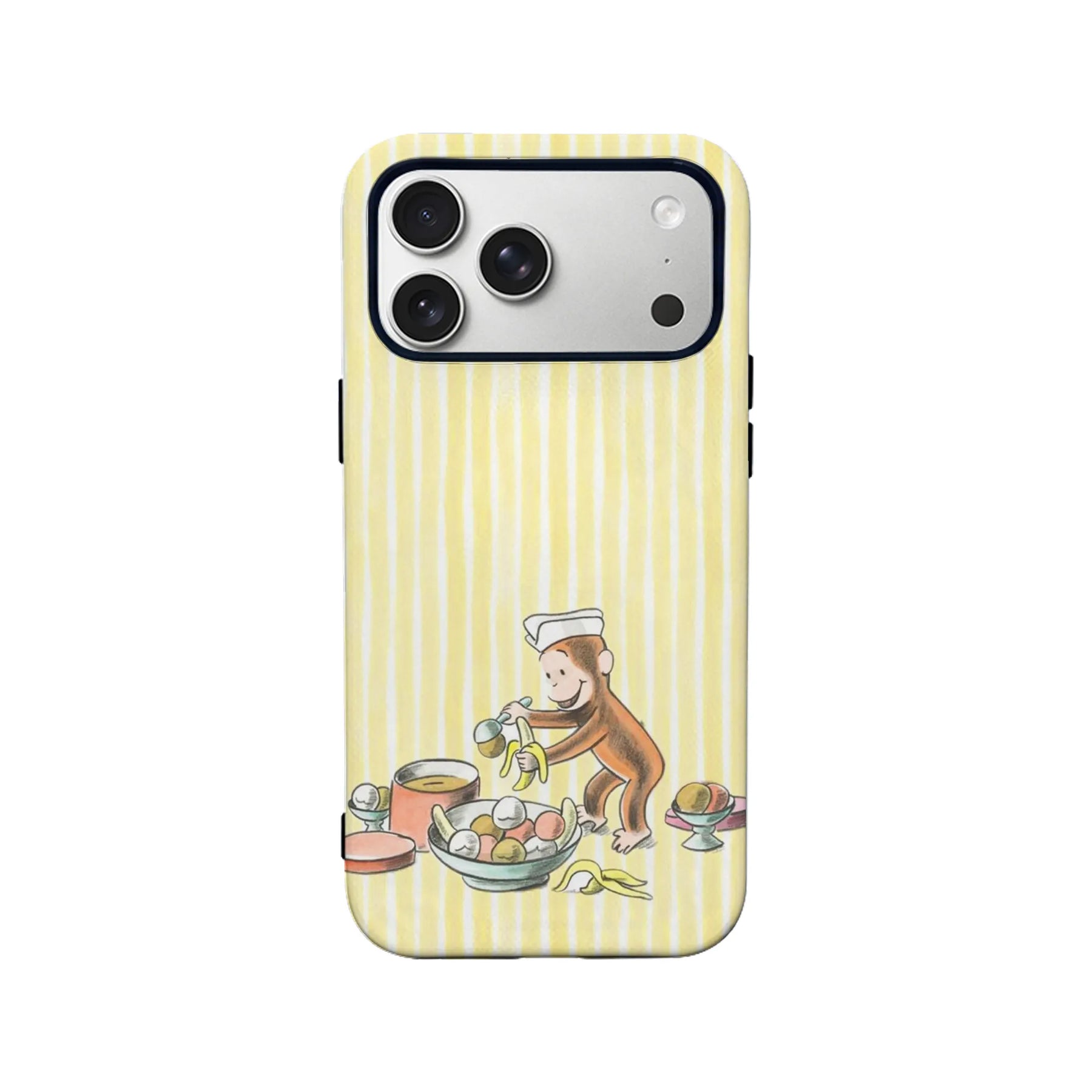 Funda para teléfono de George el curioso chef: diseño de mono adorable