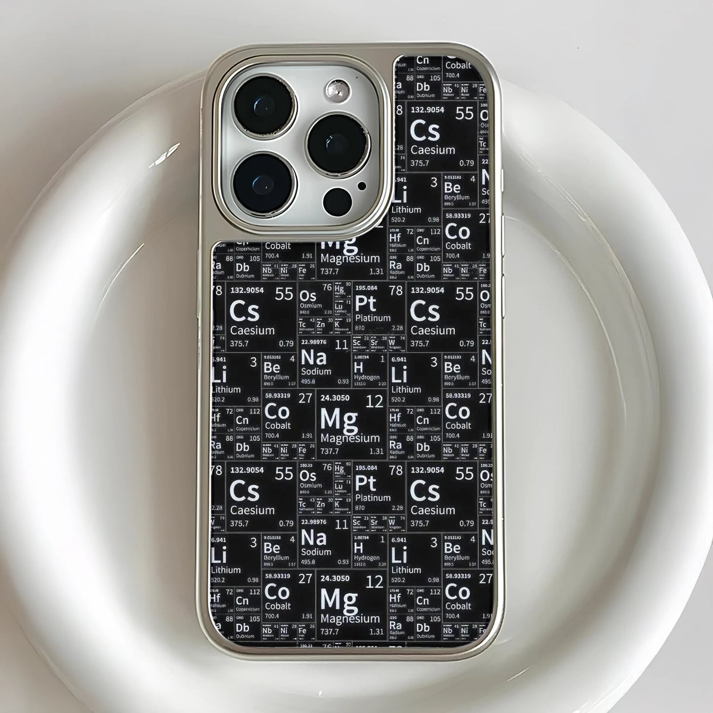 Funda holográfica cromada para iPhone 15 Pro - Elements Chart Design