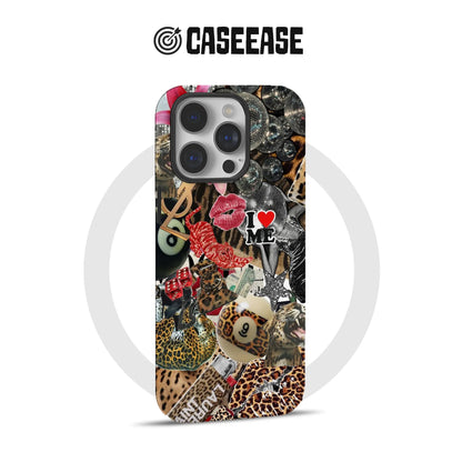 Stylish Collage Leopard Print Phone Case