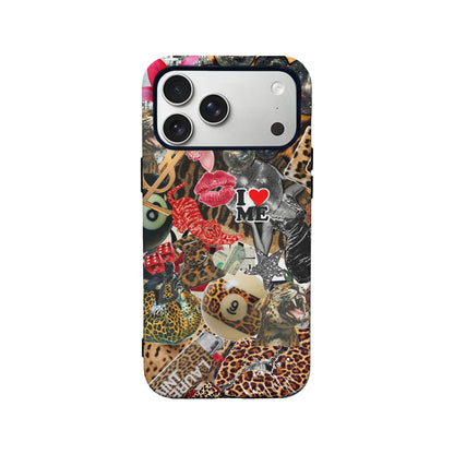 Stylish Collage Leopard Print Phone Case