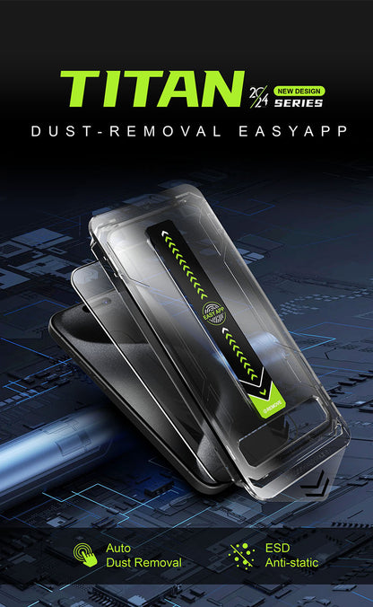 Titan 2026 Dust-Removal Easy-App Screen Protector with Auto Dust Removal & Anti-Static Layer